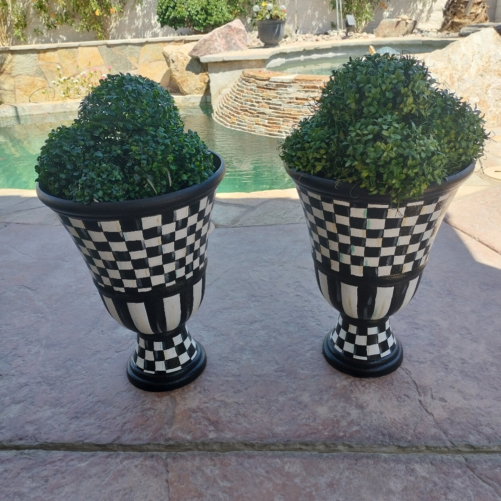 22 x 16" acrylic urn planter hand-painted This Price Is For One Planter